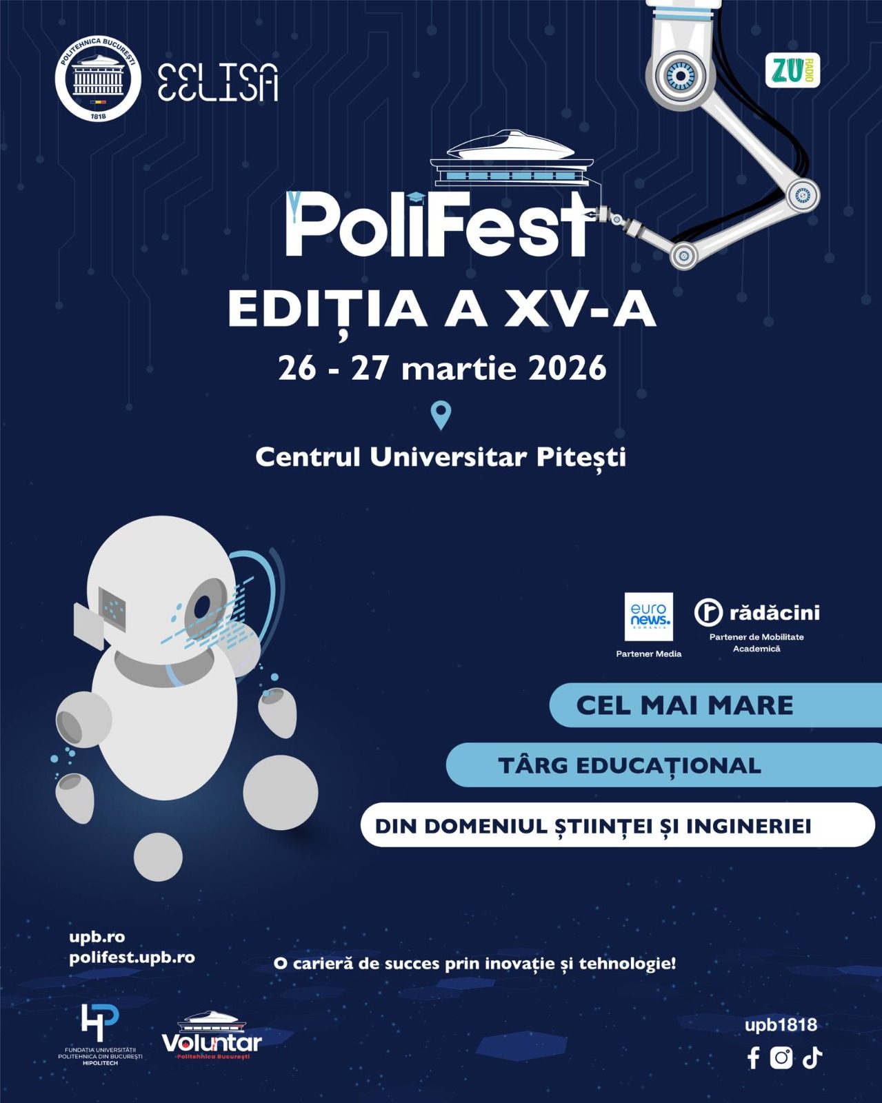 Asociația Generală a Inginerilor din România (AGIR) – Sucursala Argeș participă la PoliFEST 2026
